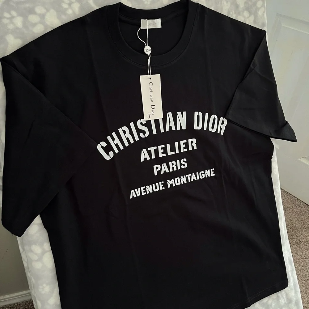 Dior Men’s Black Logo Atelier T-Shirt Large